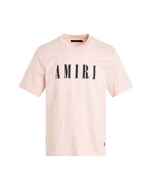 Amiri Pink Core Logo T-Shirt, Short Sleeves, , 100% Cotton, Size: Medium for men