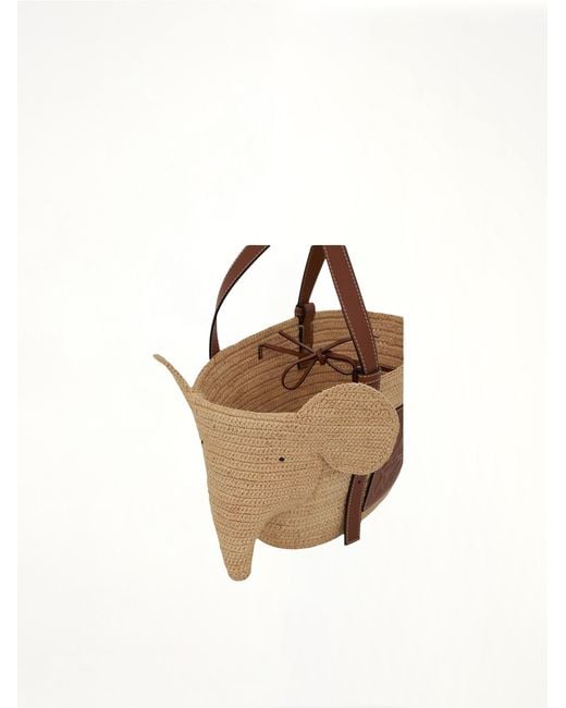 Loewe Natural Small Elephant Basket Bag