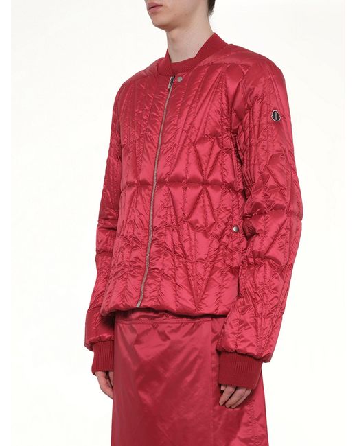 Rick Owens Red X Moncler Geocamo Flight Jacket for men