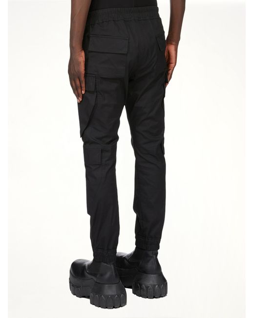 Rick Owens Black Mastodon Megacargo, 100% Cotton for men