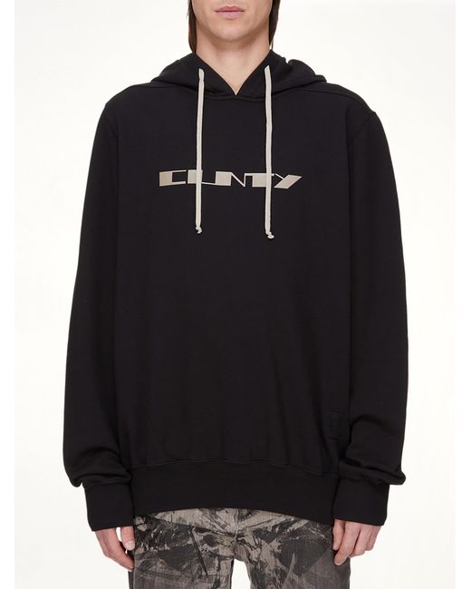 Rick Owens Black Cunty Oversize Hoodie for men