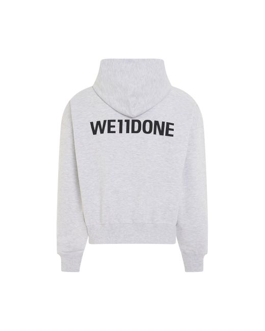 we11done White 'New Teddy Back Logo Hoodie, , 100% Cotton, Size: Small for men