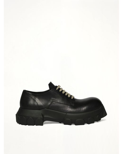 Rick Owens Black Laceup Bozo Tractor for men