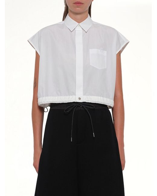 Sacai White S Cotton Poplin Shirt