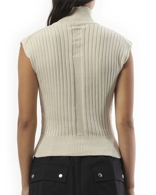 Rick Owens Multicolor Megarib Sleeveless Turtle, 100% Cotton, Size: Small