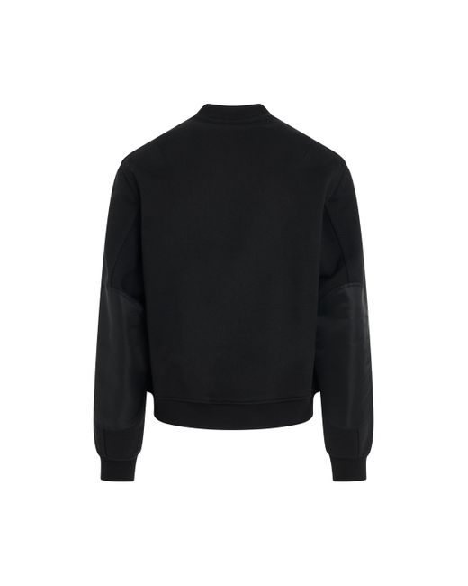 Alexander McQueen Black Heavy Loopback Bomber Jacket, Long Sleeves, , 100% Cotton, Size: Medium for men