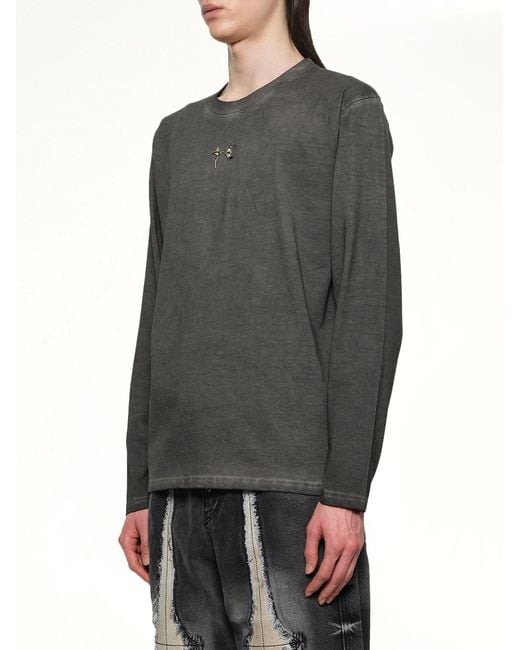 THUG CLUB Gray Tc Basic Long-Sleeve for men
