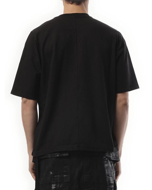 Rick Owens Black Walrus T, Short Sleeves, 100% Cotton for men