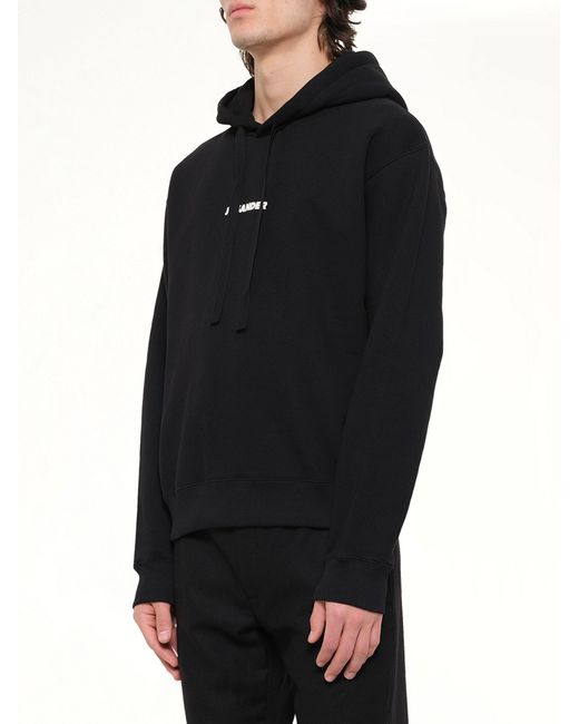 Jil Sander Black Logo Hoodie 148 for men