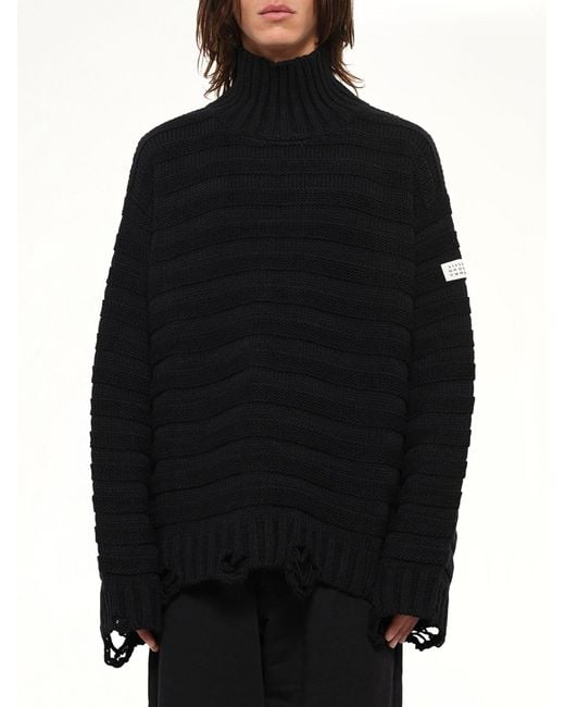 MM6 by Maison Margiela Black Gauge 3 Turtleneck for men