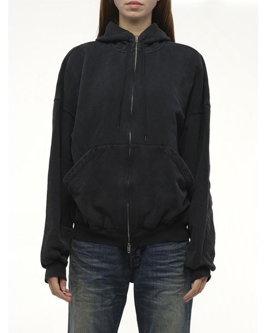 Balenciaga Belleville Large Zip-Up Hoodie, 100% Cotton in Black | Lyst