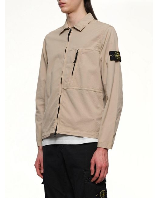 Stone Island Natural 120000 Supima Overshirt for men