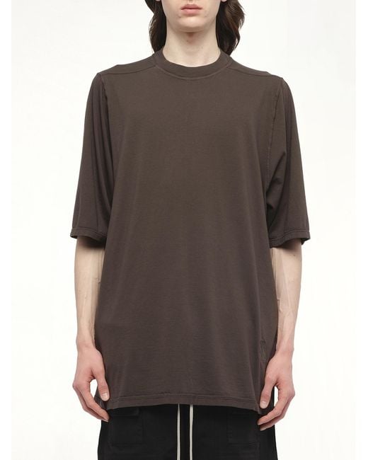Rick Owens Gray Jumbo Ss T-Shirt, Short Sleeves, 100% Cotton for men
