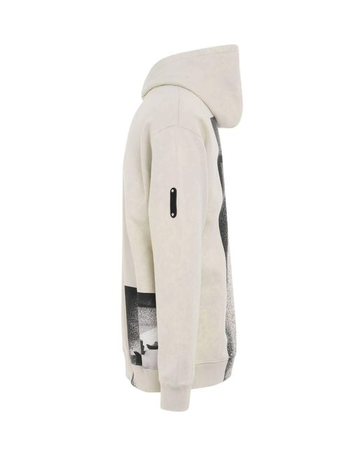 A_COLD_WALL* White Bouchards Photographic Print Hoodie, Long Sleeves, 100% Cotton, Size: Large for men