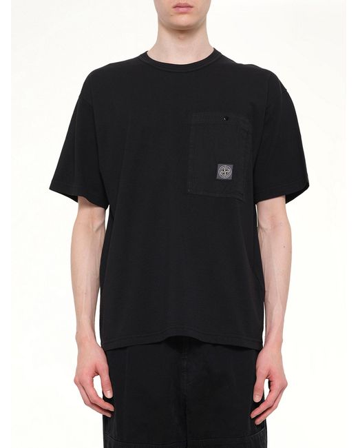Stone Island Black 2100004 Ss T-Shirt for men