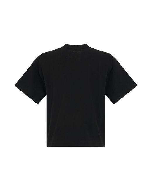 Sacai Black S Cotton Jersey T-Shirt With Pocket, Round Neck, Short Sleeves, , 100% Cotton