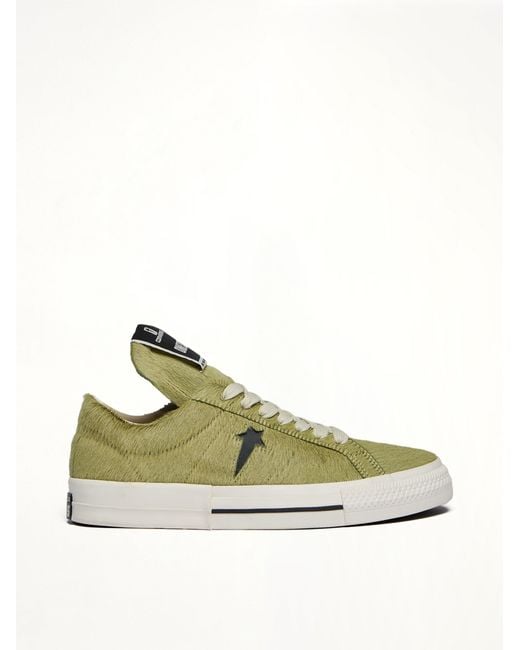 Rick Owens Green One Star Fur Sneaker A14797C for men