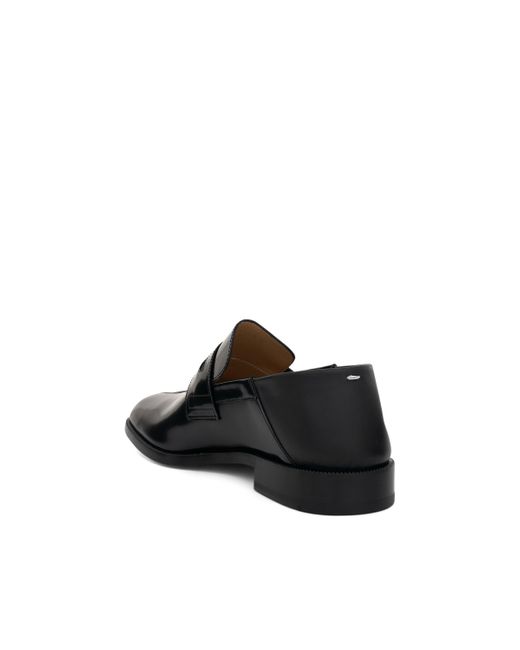 Maison Margiela Black Tabi Leather Loafers, , 100% Calf Leather for men