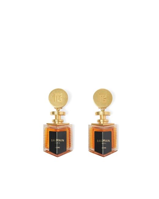 Balmain Metallic Perfume Earrings