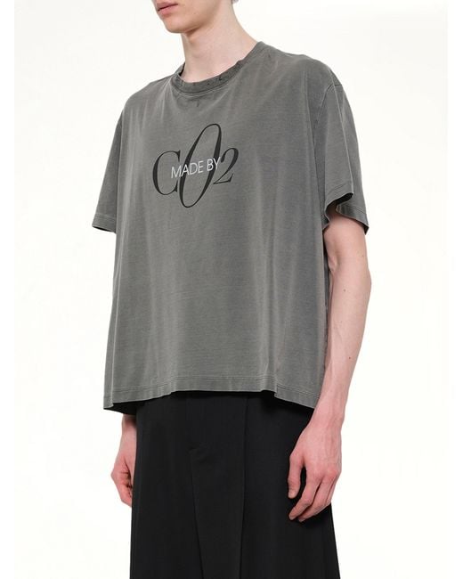Doublet Gray Co2 Air Yarn T-Shirt for men