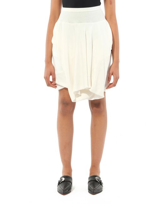 Rick Owens White Bud Boner Shorts Ro16F2352 V