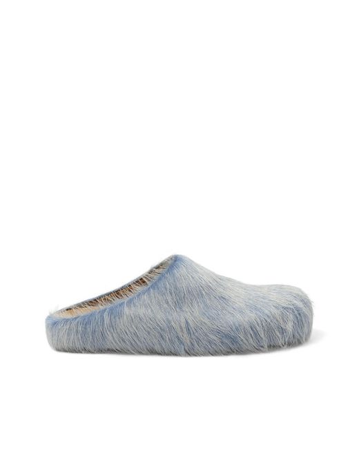 Marni Gray Fussbett Sabot Mule Sandals, 100% Rubber