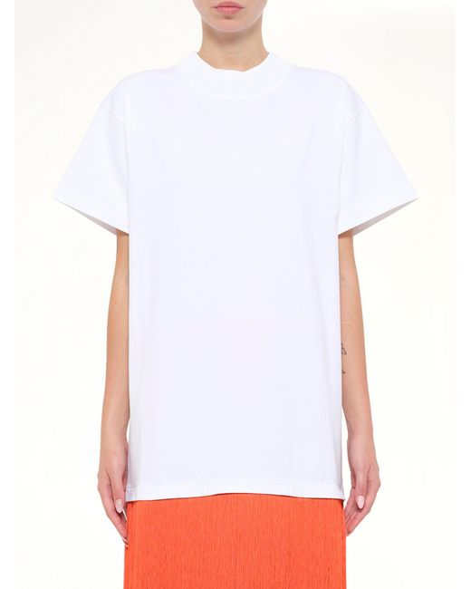 Alaïa White Fringed T-Shirt