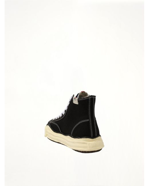 Maison Mihara Yasuhiro Black Original Vintage Color Sole Canvas High-Top Sneaker for men