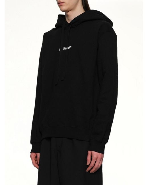 Jil Sander Black Plus Compact Terry Hoodie for men
