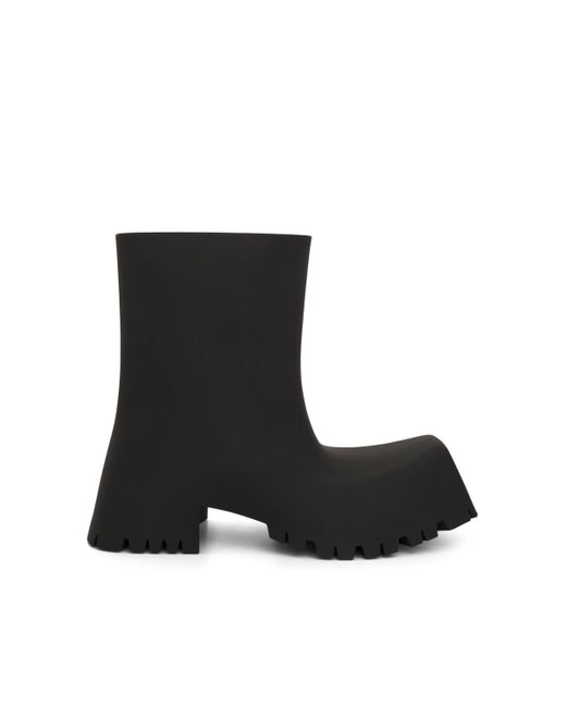 Balenciaga Black Trooper Rubber Low Boots, , 100% Thermoplastic Polyurethane