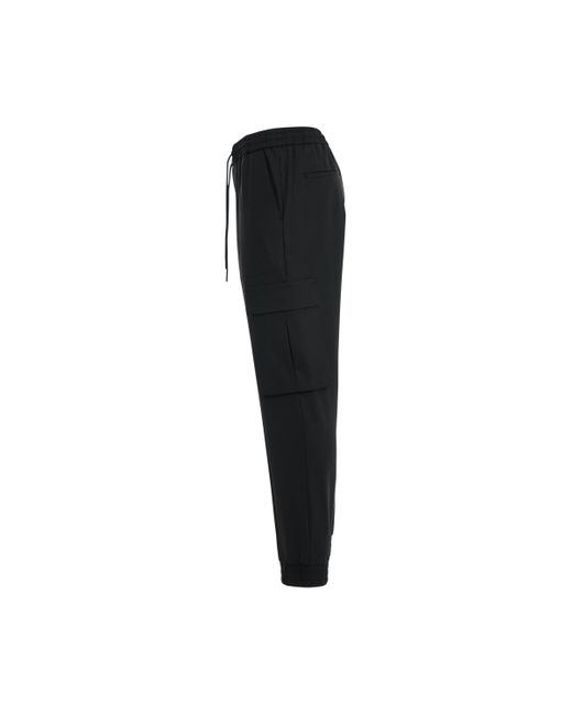 Juun.J Black Wool Blended Cargo Jogger Pants, , 100% Polyester for men