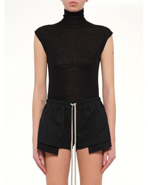 Rick Owens Black Woven Wool Fog Boxers