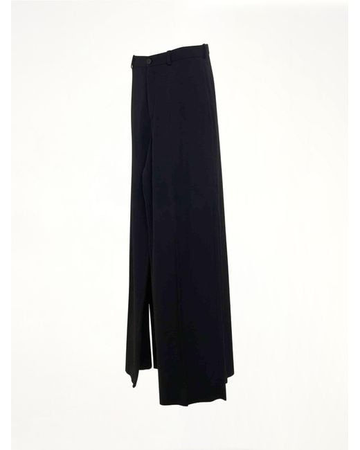 Balenciaga Black Deconstructed Double Front Pants