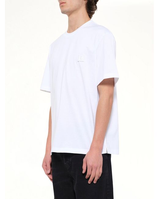 Wooyoungmi White Flower Back Print T-Shirt for men