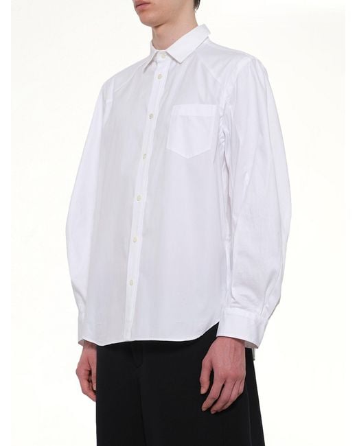 Sacai White Poplin Shirt for men