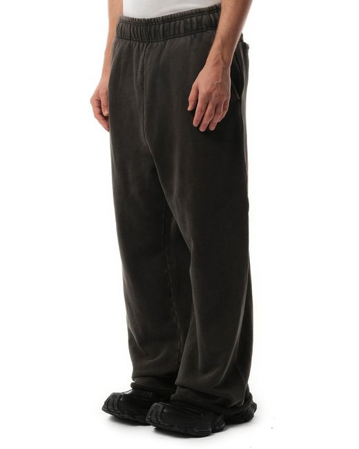Entire studios Black Full Sweatpants, 100% Cotton for men