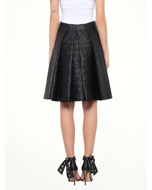 McQueen Black Roses Skirt