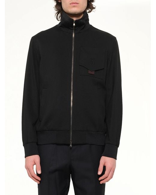 Wooyoungmi Black Track Jackets for men