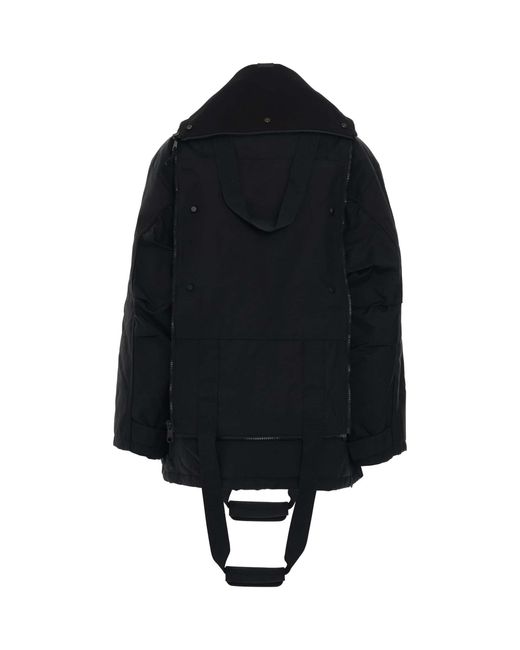 Balenciaga Black Transformer Gym Bag Parka for men