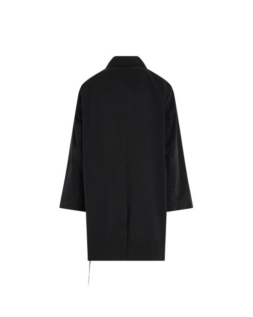 Rick Owens Black 'Jumbo Mac Coat, Long Sleeves, , 100% Wool, Size: Small for men