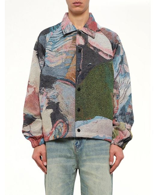 Kidsuper Gray Café De La Coaches Jacket for men