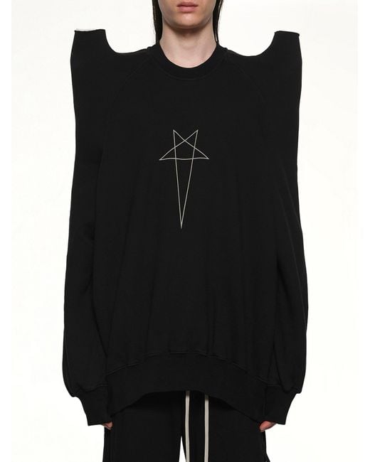 Rick Owens Black Pentagram Tec Sweat for men