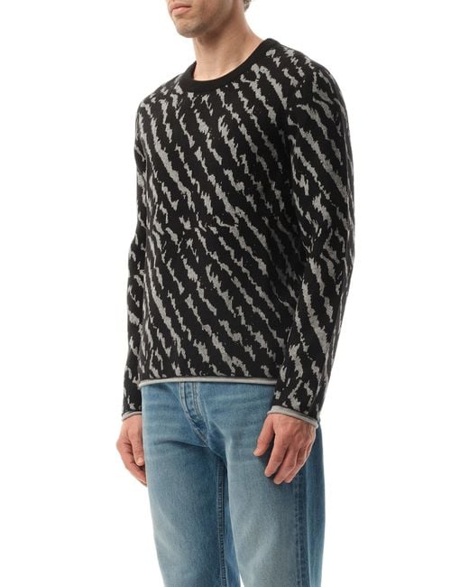 Lanvin Black Animal Jacq Knitwear, Size: Small for men