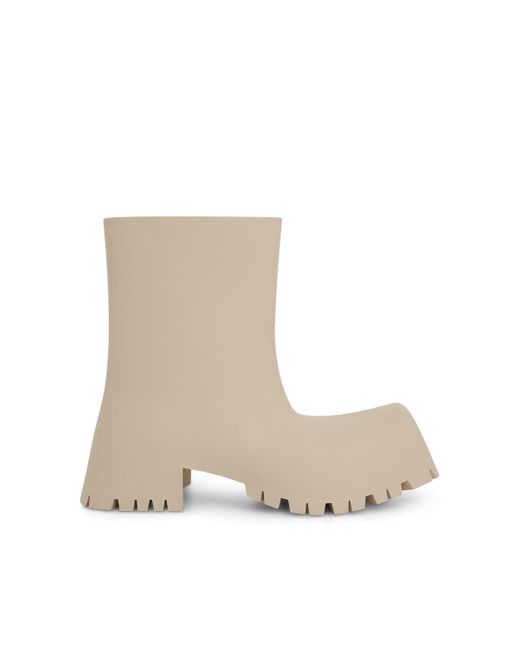 Balenciaga Natural Trooper Rubber Low Boots, , 100% Thermoplastic Polyurethane