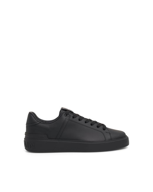 Balmain Black B-Court Sneakers, , 100% Calf Leather for men