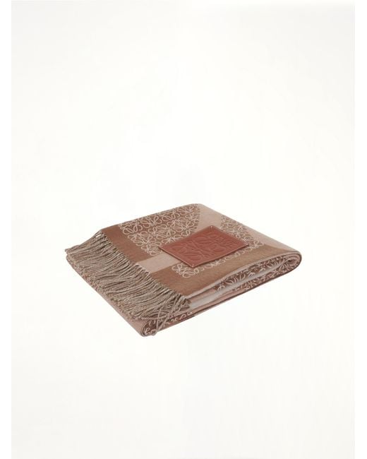 Loewe Brown Anagram Wool Blanket