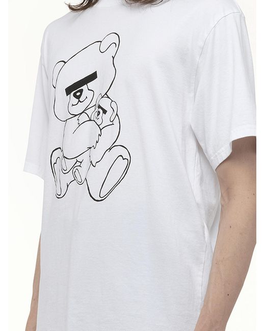 Undercover Gray Teddy Bear Printed T-Shirt for men
