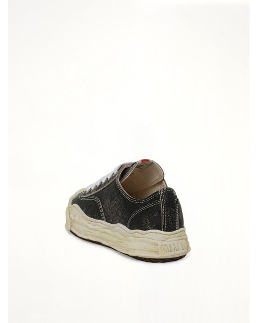 Maison Mihara Yasuhiro Black Hank Og Shrink Leather Sneaker for men
