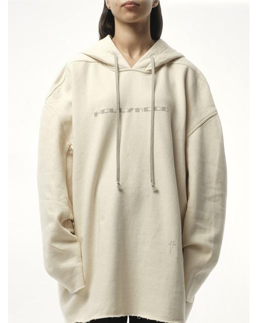 Rick Owens Natural Hollywood Peter Hoodie, 100% Cotton