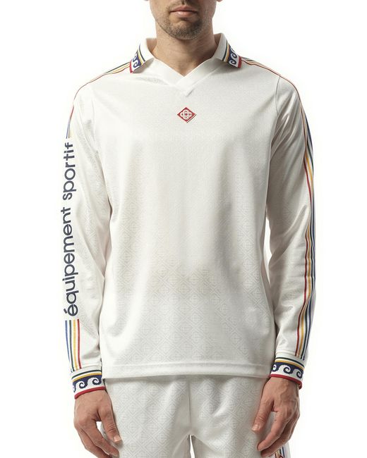 CASABLANCA Men's Gray Long Sleeve Football Shirt, 100% Polyester